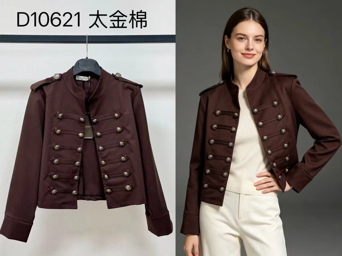 Officer jacket with decorative buttons – elegant short cut 2