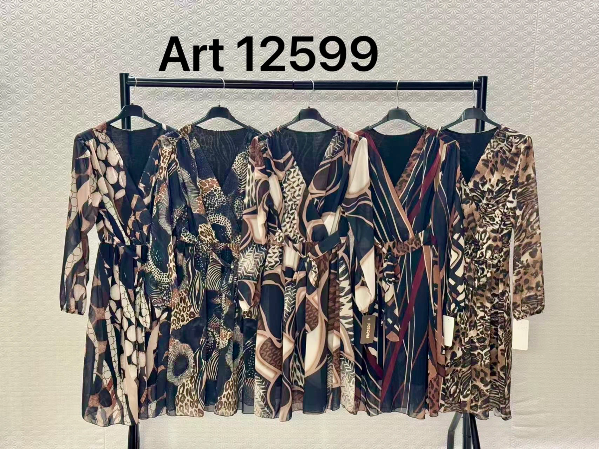 Robe cache-cœur imprimée  ceinture à nouer 2