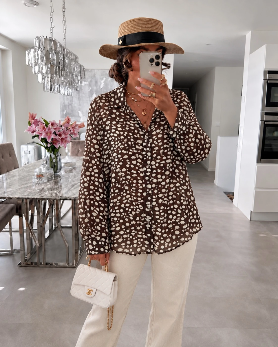 Chemise Oversize imprimé biche