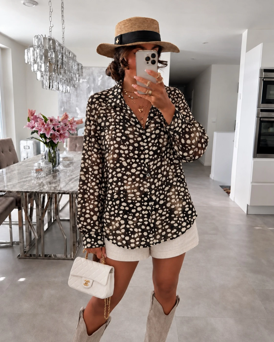 Chemise Oversize imprimé biche
