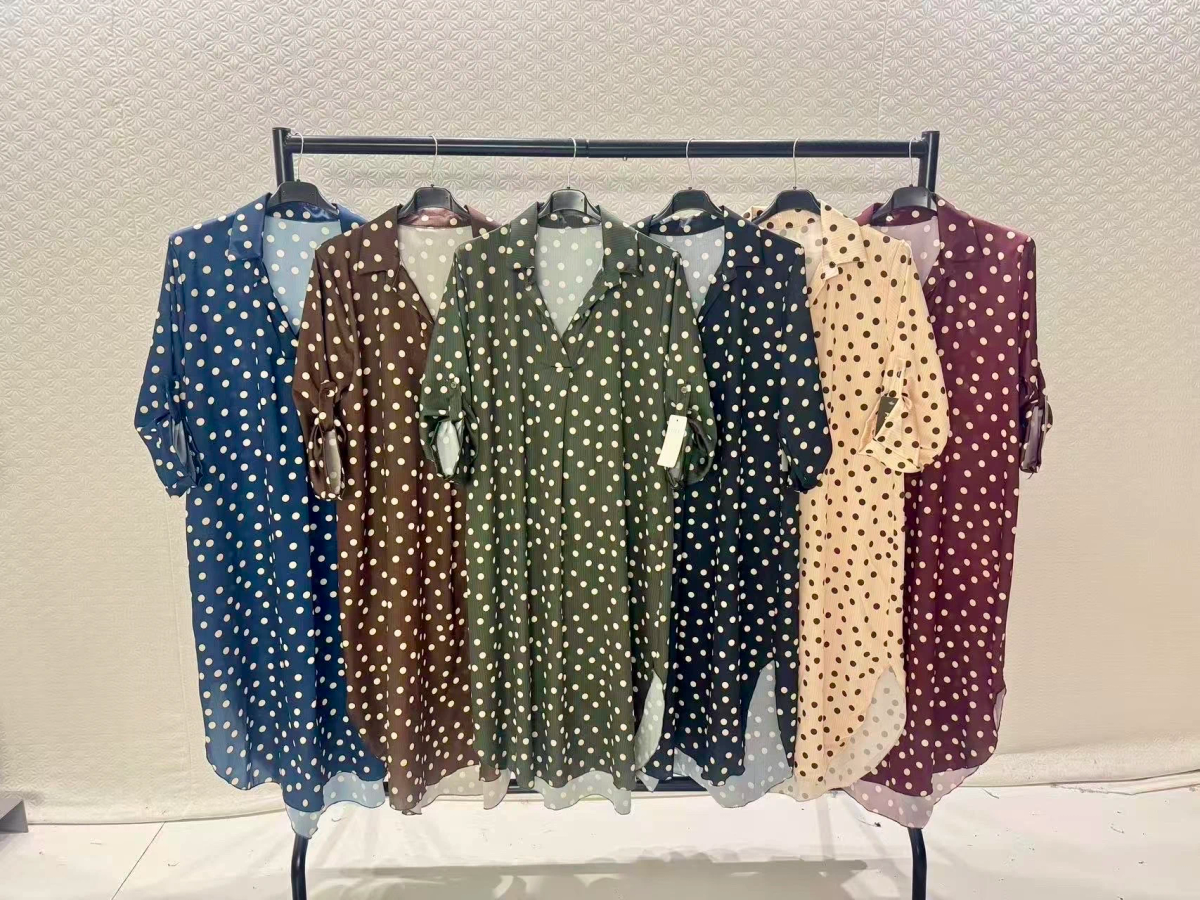 Robe chemise imprimée pois – Coupe ample et fluide 2