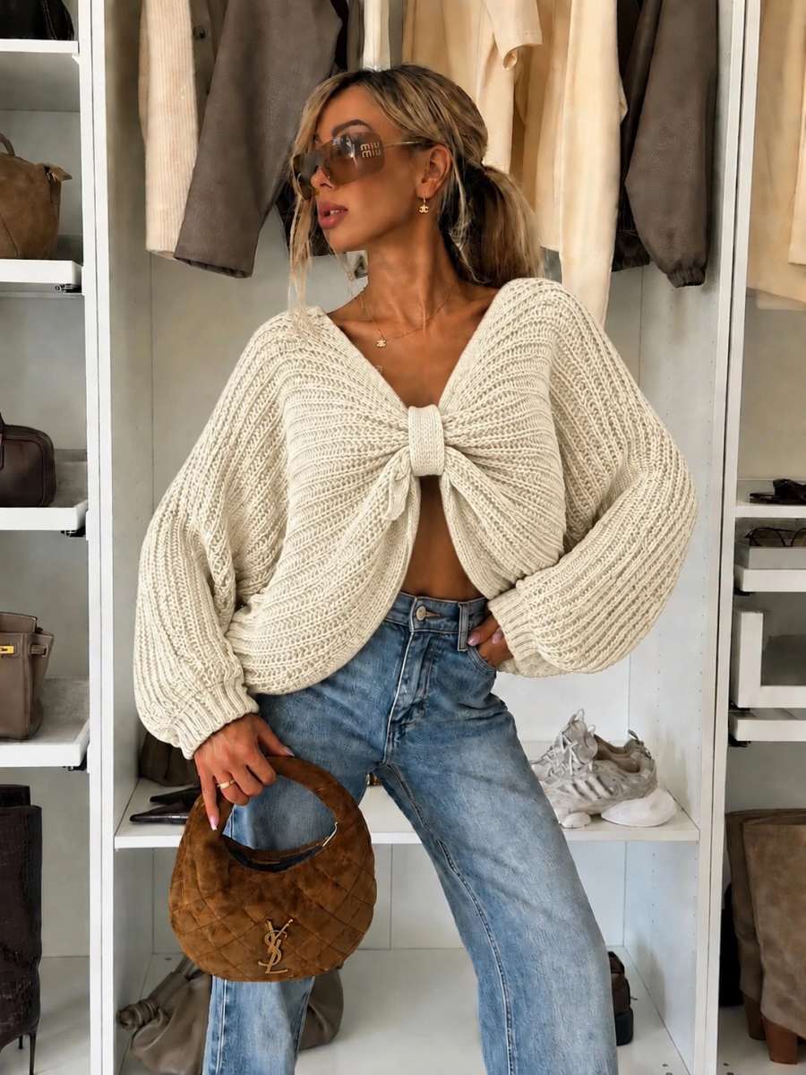 Pull Oversize à Noeud