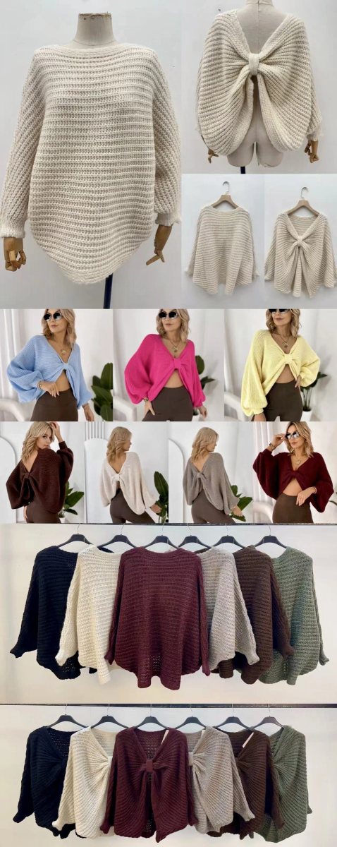 Oversized sweater with bow 2