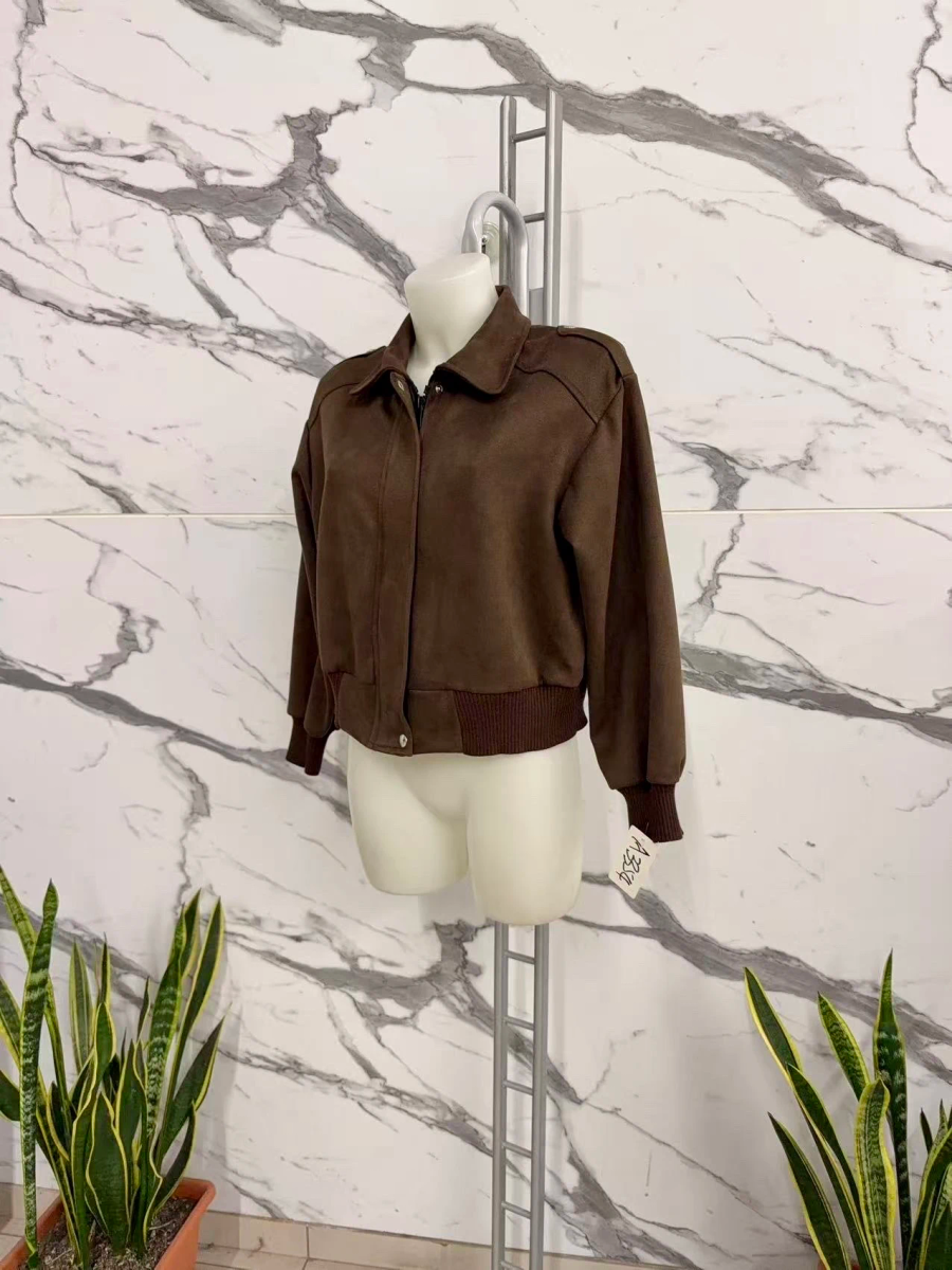 Veste bomber en suédine 2