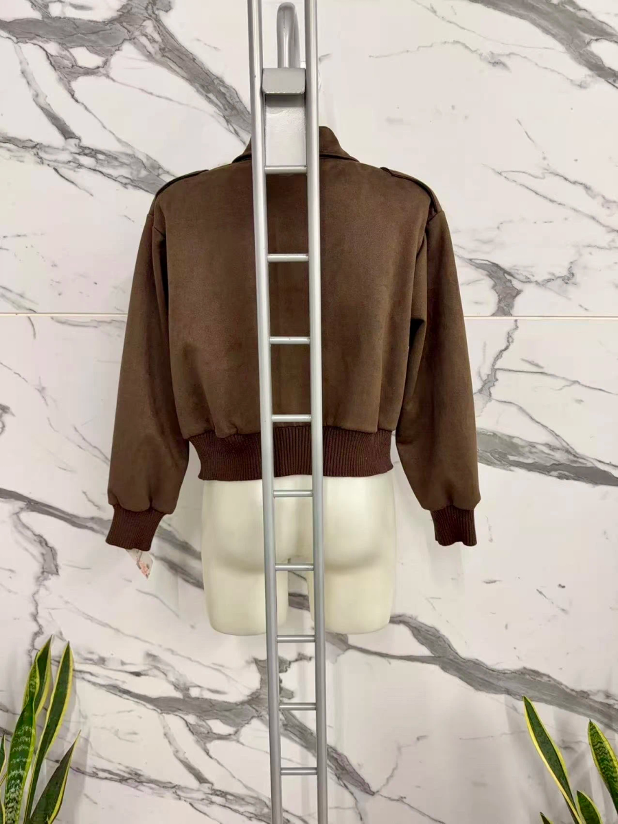 Veste bomber en suédine 4
