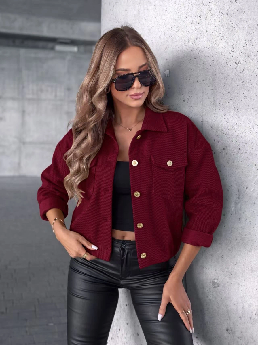 Veste courte oversize texturé