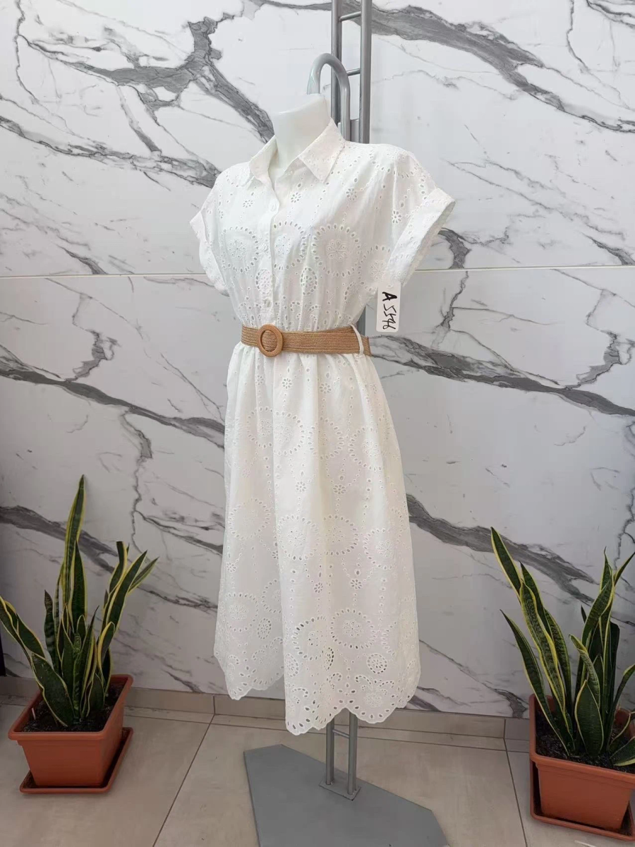 Bohemian shirt dress with embroidery pattern 3