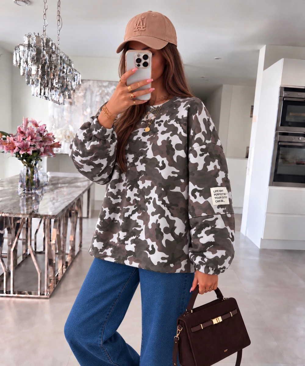 Pull oversize camouflage & patch