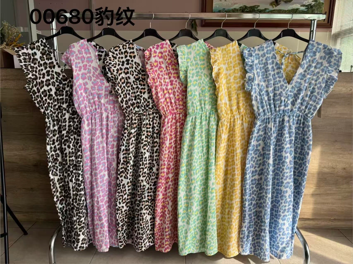 Leopard print cotton gauze dress 3