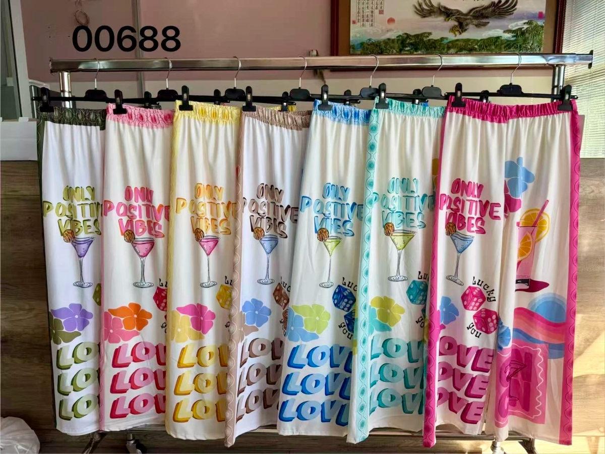 Wide tropical print pants 2
