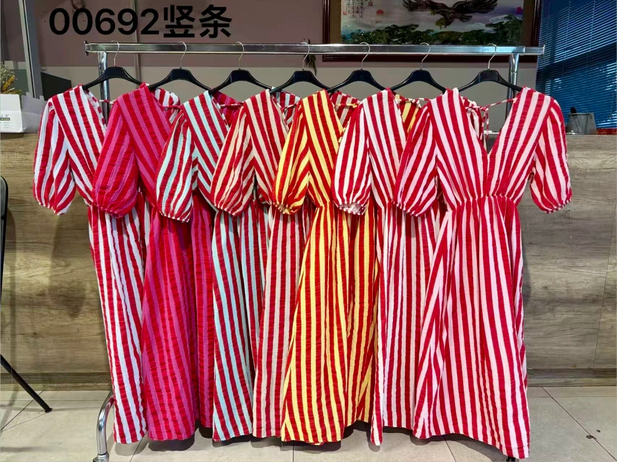 Bohemian cotton gauze long dress – colorful print 2