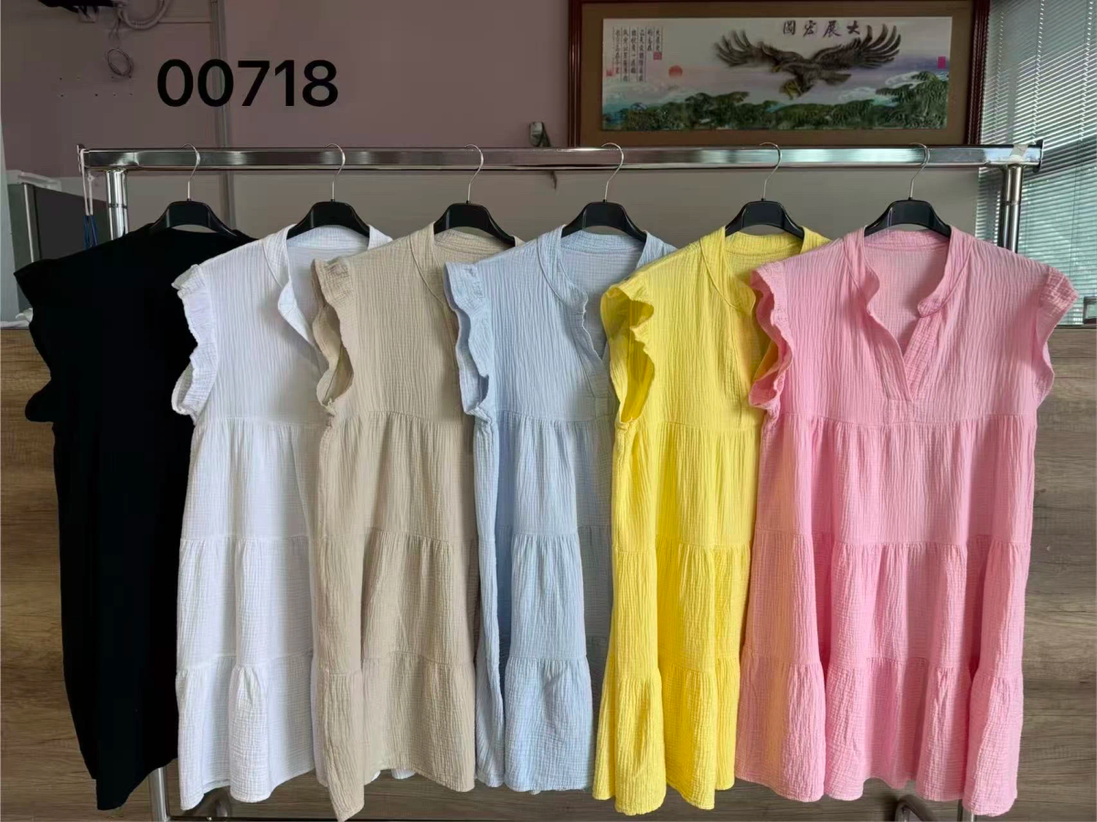 Robe gaze de coton à  Volants – Coupe Fluide et Élégante 2