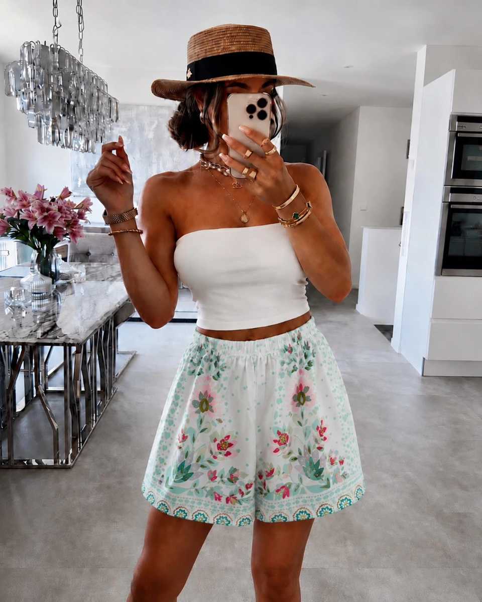 Short imprimé fleuri  – Bohème Chic