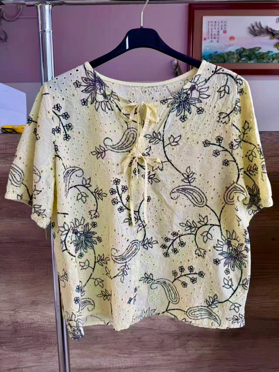 Floral english embroidery top – bohemian chic 2