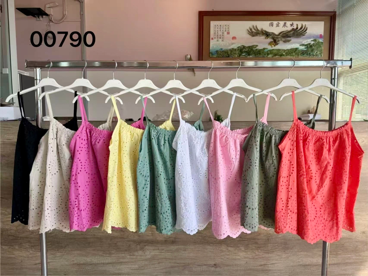Cotton english embroidery strappy top 2