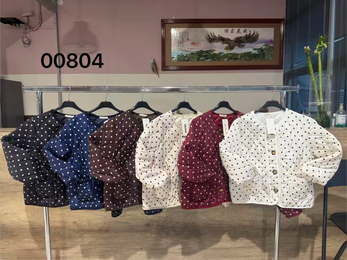 Polka dot print quilted jacket 3