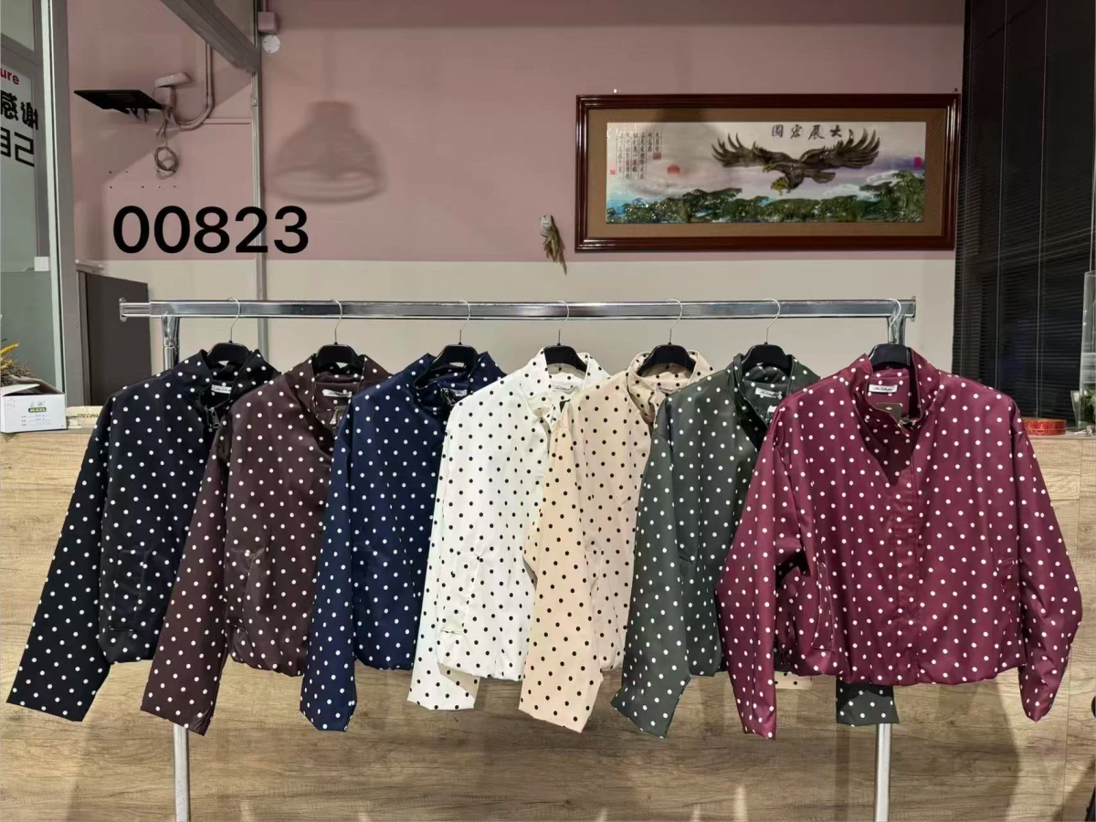 Veste oversize zippée à pois – Manches larges 3