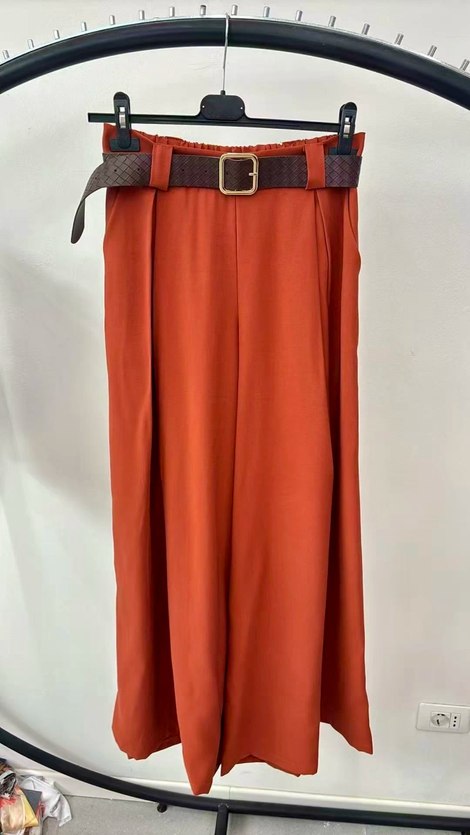 Belted palazzo pants with pockets 2