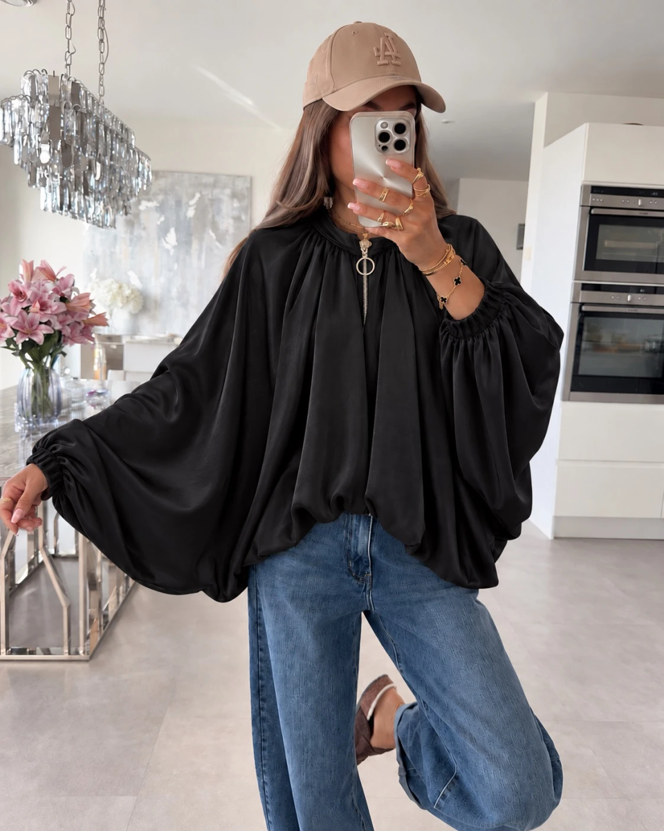 Veste Bomber Oversize Manches Chauve-Souris Ultra Amples
