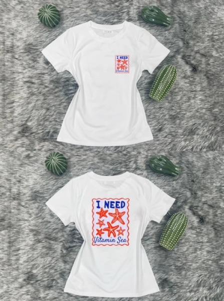 Trendy printed cotton t-shirt 2